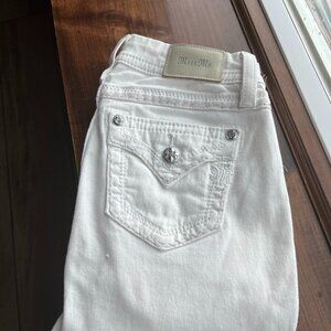 MIss Me size 27 x 30 Mid Rise Skinny White